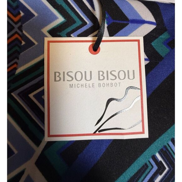 Bisou‎ Bisou Skirt Women's Large Mixed Geo Pencil Midi Stretch Comfort-465 - Picture 4 of 8